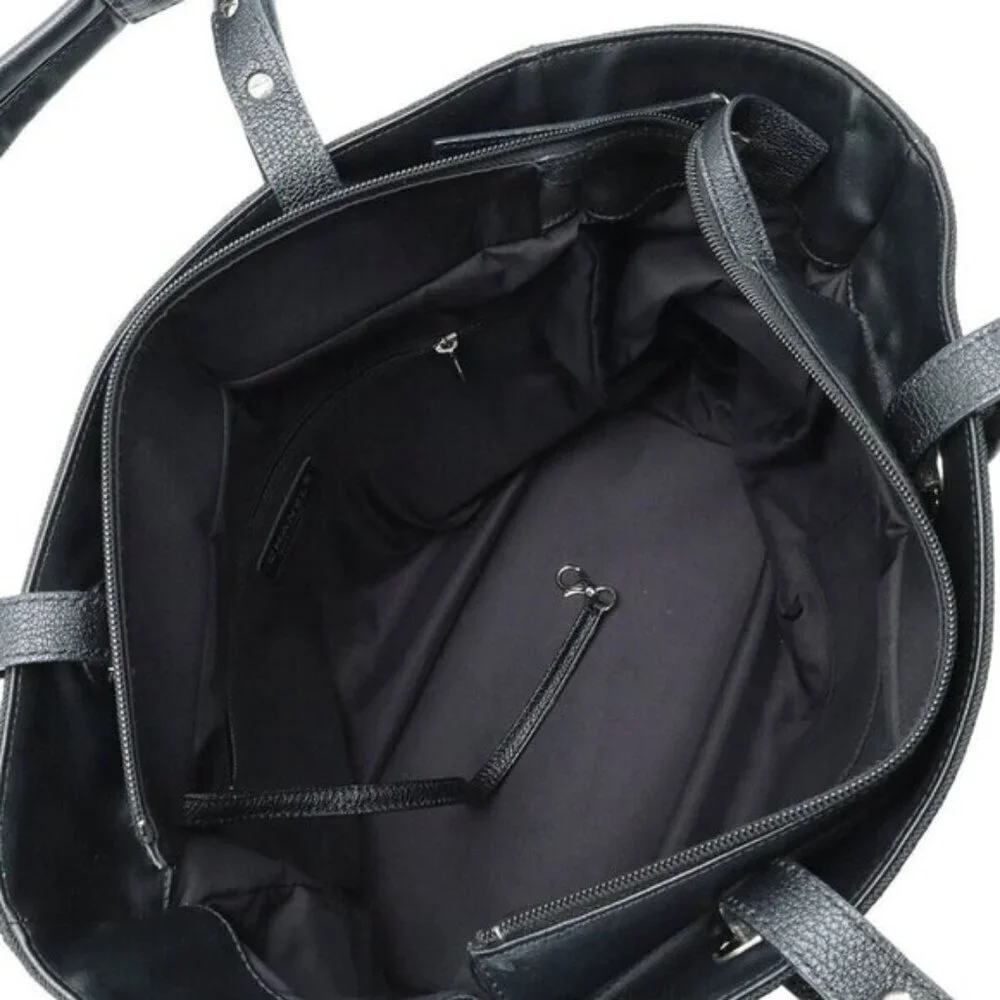 Chanel Paris Biarritz GM Leather Black with Pouch Tote Bag